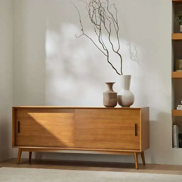 Teak Wood TV Elfen Console Table - Ch Furnitures